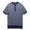 Fred Perry TWO COLOUR TEXTURE KNIT HENLEY -Hot Sale Clothing Store FREDPERRYTWOCOLOURTEXTUREKNITHENLEYFRENCHNAVYSK4800 1