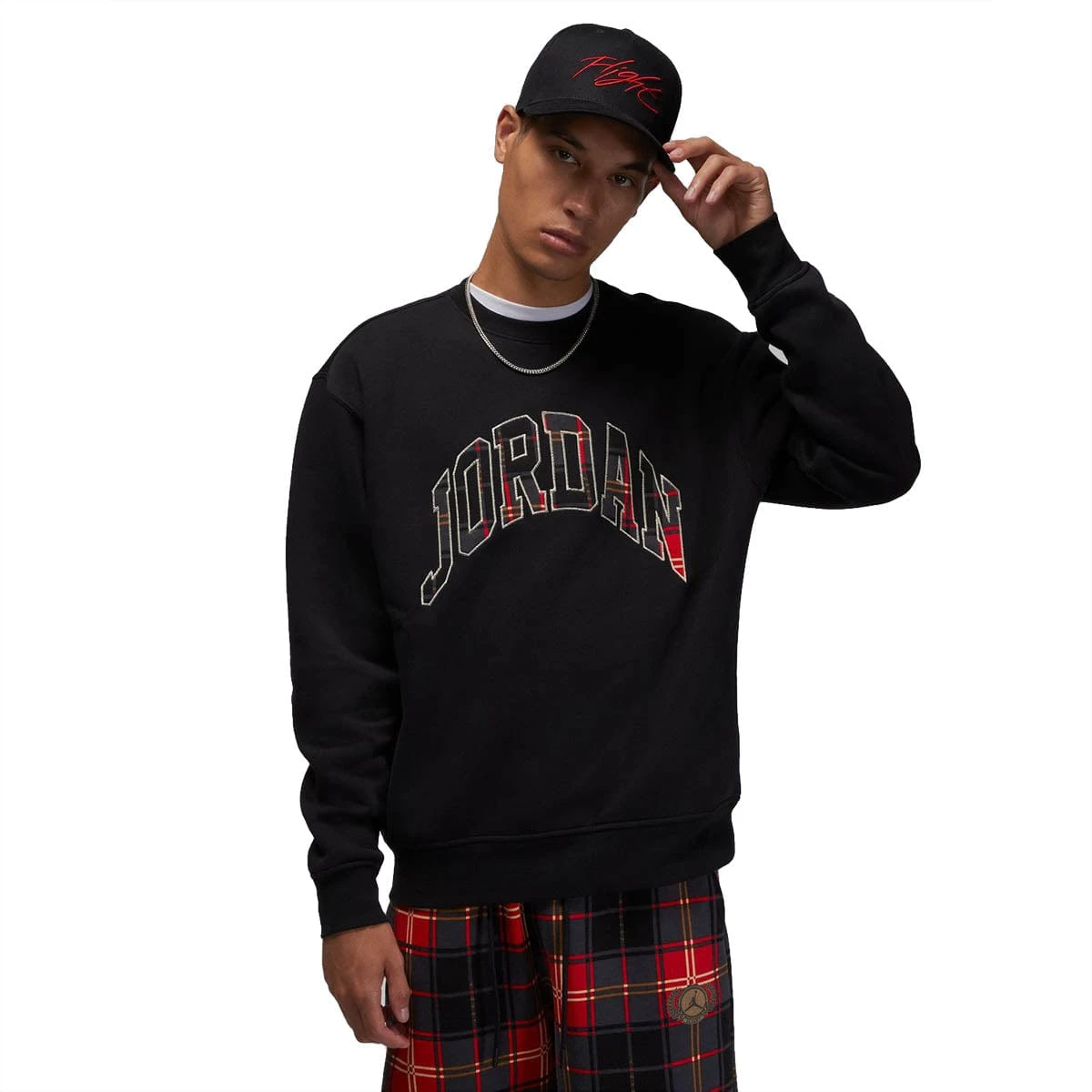 Air Jordan ESSENTIAL HOLIDAY PLAID FLEECE CREW 3 Air Jordan ESSENTIAL HOLIDAY PLAID FLEECE CREW