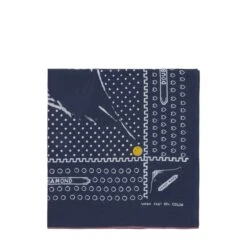 FASTCOLOR SELVEDGE BANDANA (MIRRORED FUJI SMILE) -Hot Sale Clothing Store KapitalFASTCOLORSELVEDGEBANDANA MIRROREDFUJISMILE NAVYOSEK 1036 3