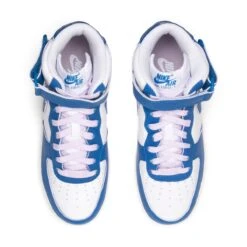 WOMEN'S NIKE AIR FORCE 1 '07 MID -Hot Sale Clothing Store NikeWNIKEAIRFORCE1 07MIDWHITEMILITARYBLUE SAIL DOLL8DX3721 100 4