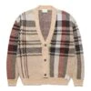 Aries JOHNNY PLAID CARDIGAN -Hot Sale Clothing Store ariesJOHNNYPLAIDCARDIGANBEIGEMFTAR20025 1