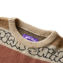 INVERTED WANTO BRUSHED SWEATER -Hot Sale Clothing Store fuckingawesomeINVERTEDWANTOBRUSHEDSWEATERTANMULTISFA FW22 012 3