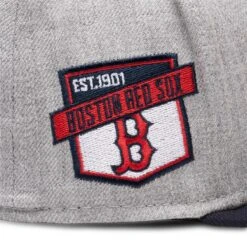 NEW ERA 59FIFTY BOSTON RED SOX HEATHER FITTED CAP -Hot Sale Clothing Store newera5950HEATHERPATCHD3BOSREDHGROTCGREYNAVY760272495 5