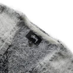 Stüssy HAIRY PLAID CARDIGAN -Hot Sale Clothing Store stussyHAIRYPLAIDCARDIGANWHITES117169 4
